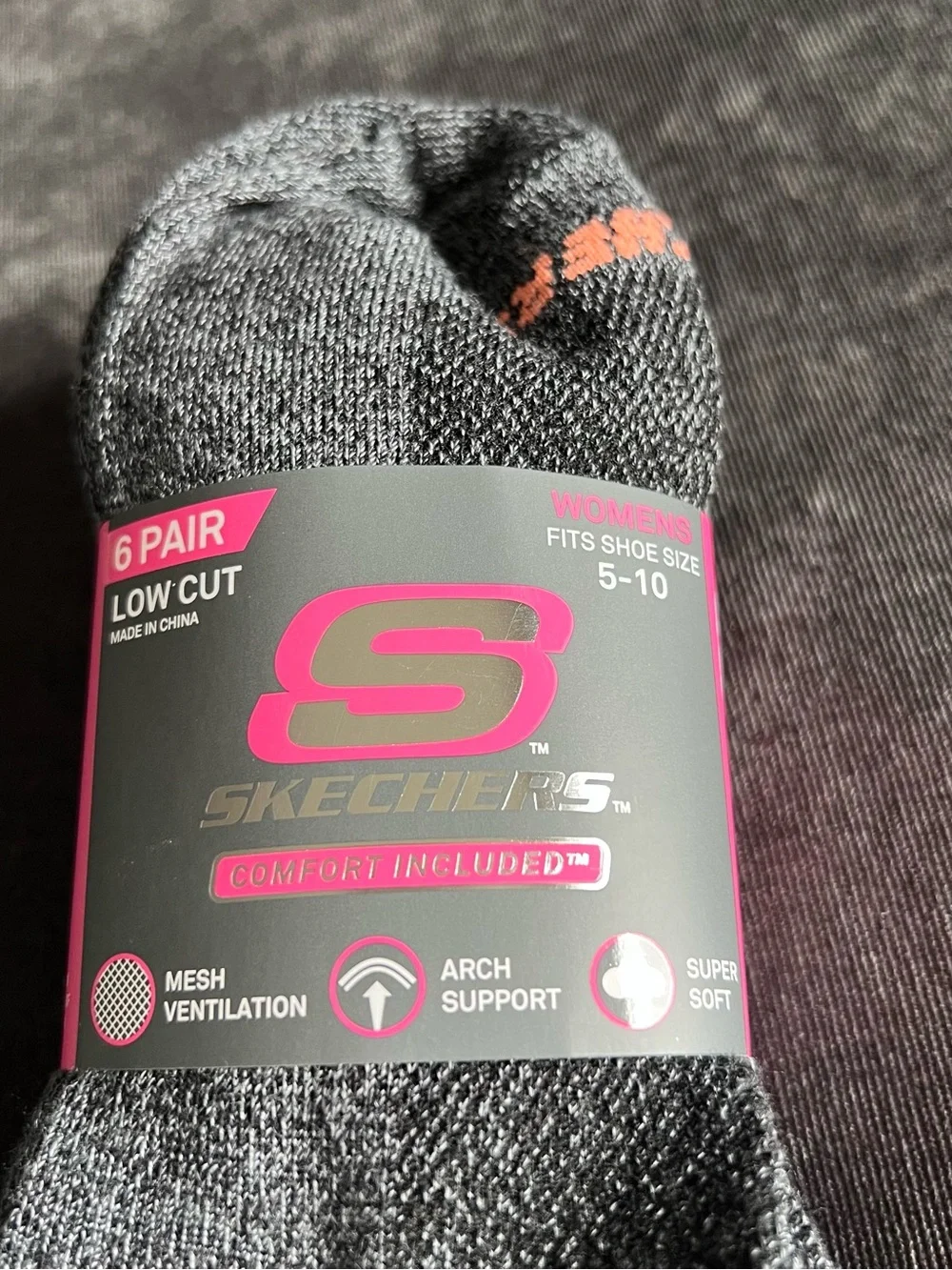 NWT Skechers Women’s Low Cut Socks 6-Pack